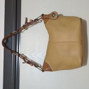 Dooney & Bourke Small O-Ring Shoulder Bag Tan Leather